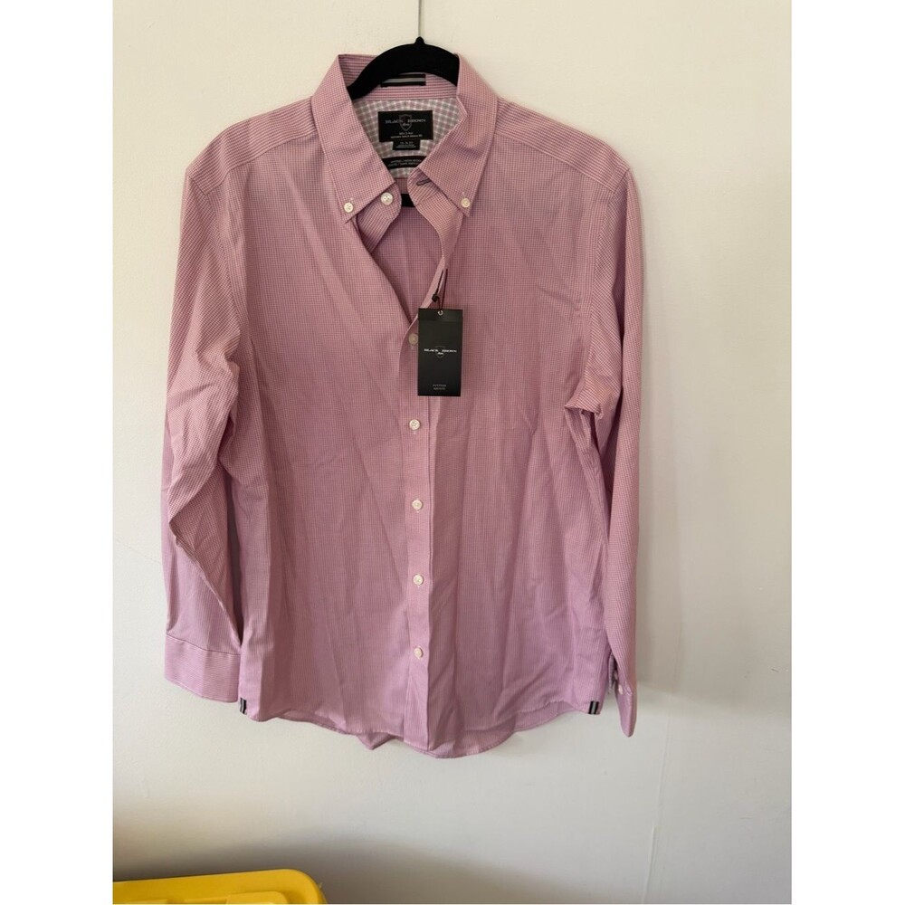 Black Brown 1826 raspberry Button-Down Dress Shirt